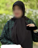 روسری مشکی راه راه قواره ۱۲۰ بسیار شیک و کاربردی